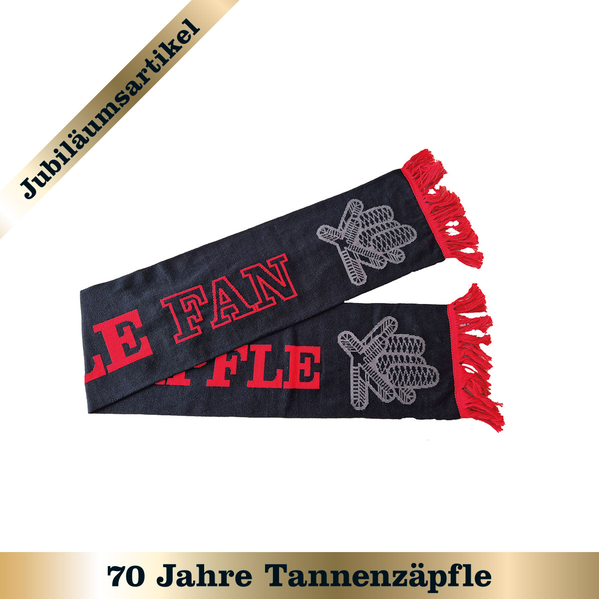 Fanschal "Zäpflefan/Tannenzäpfle" - schwarz
