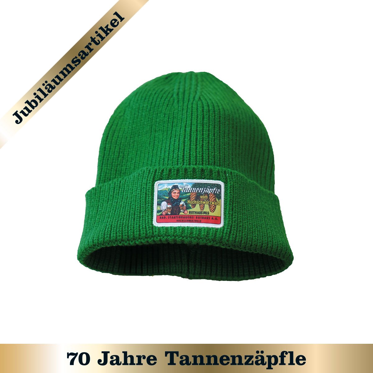 Strickbeanie "Tannenzäpfle" - grün