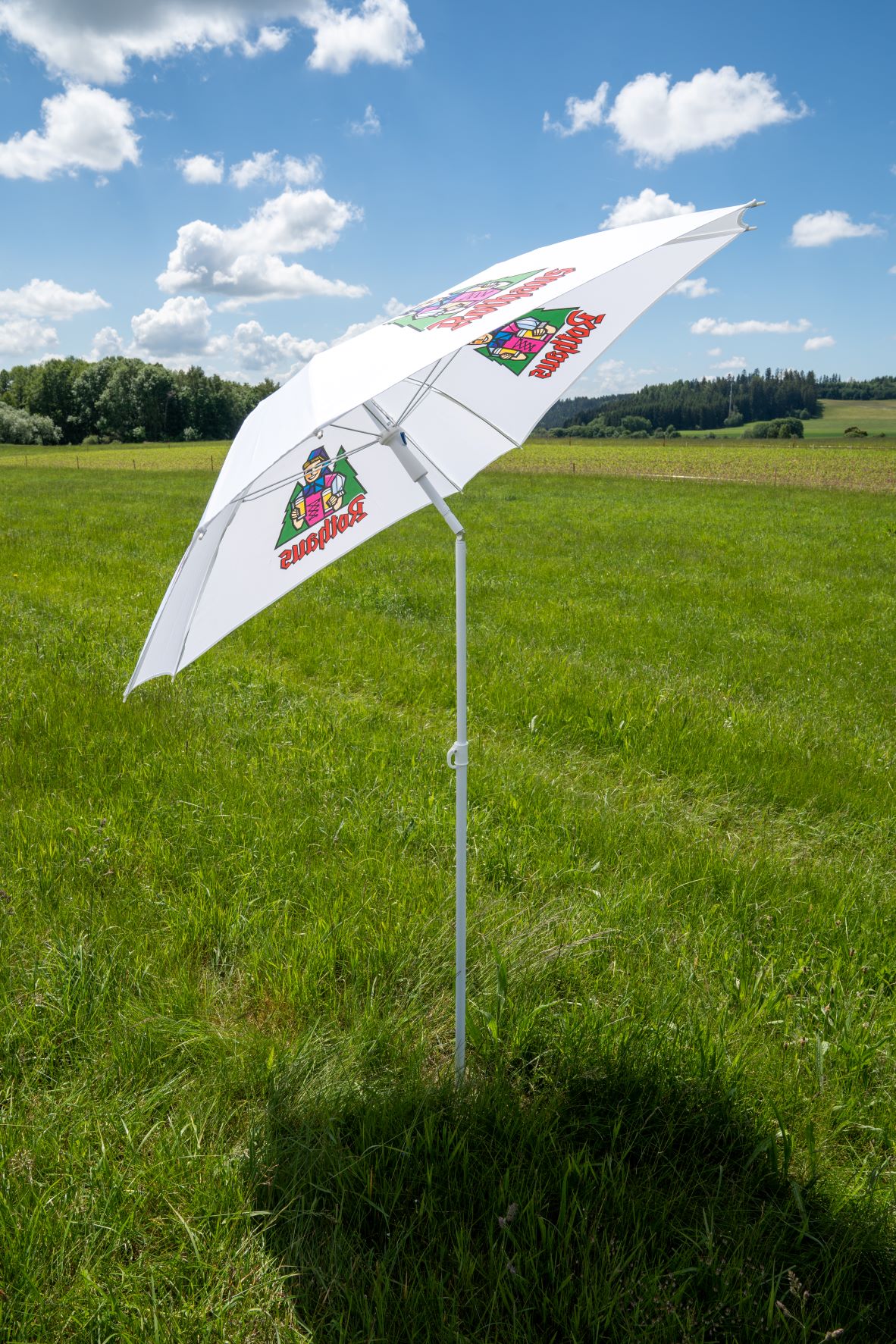 Sonnenschirm weiß 1,27x1,27m eckig