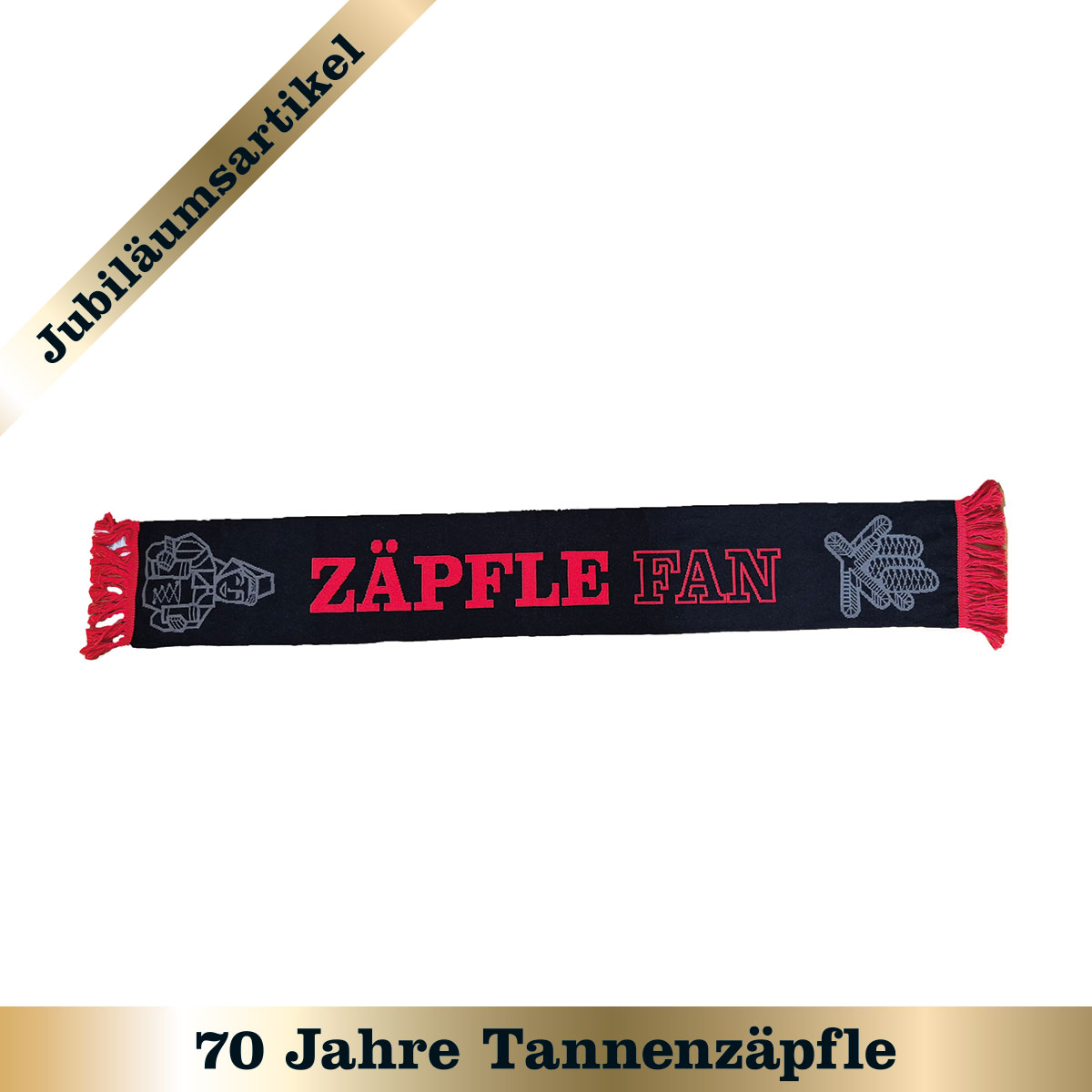 Fanschal "Zäpflefan/Tannenzäpfle" - schwarz