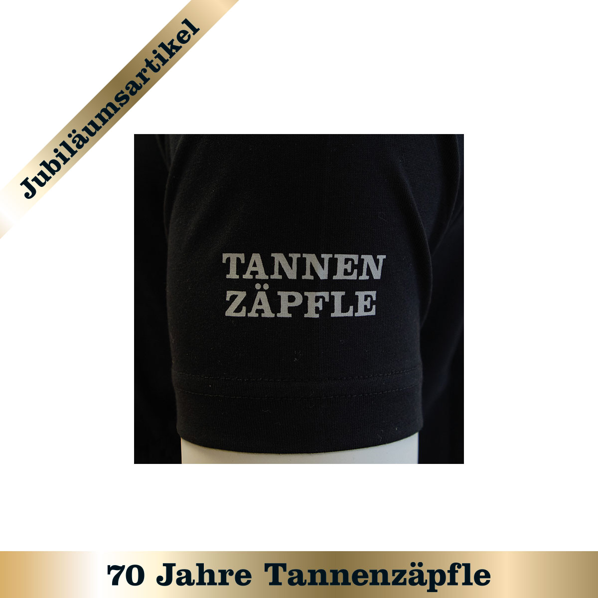 T-Shirt "Tannenzäpfle Flasche" - schwarz