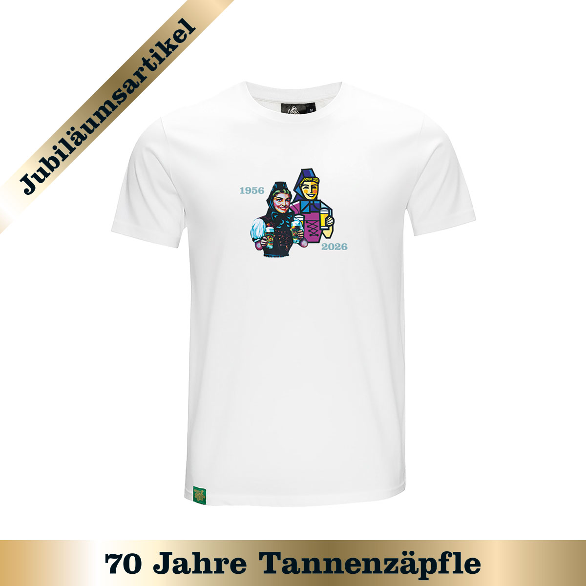 T-Shirt "Biergit 1956/2026" - weiß