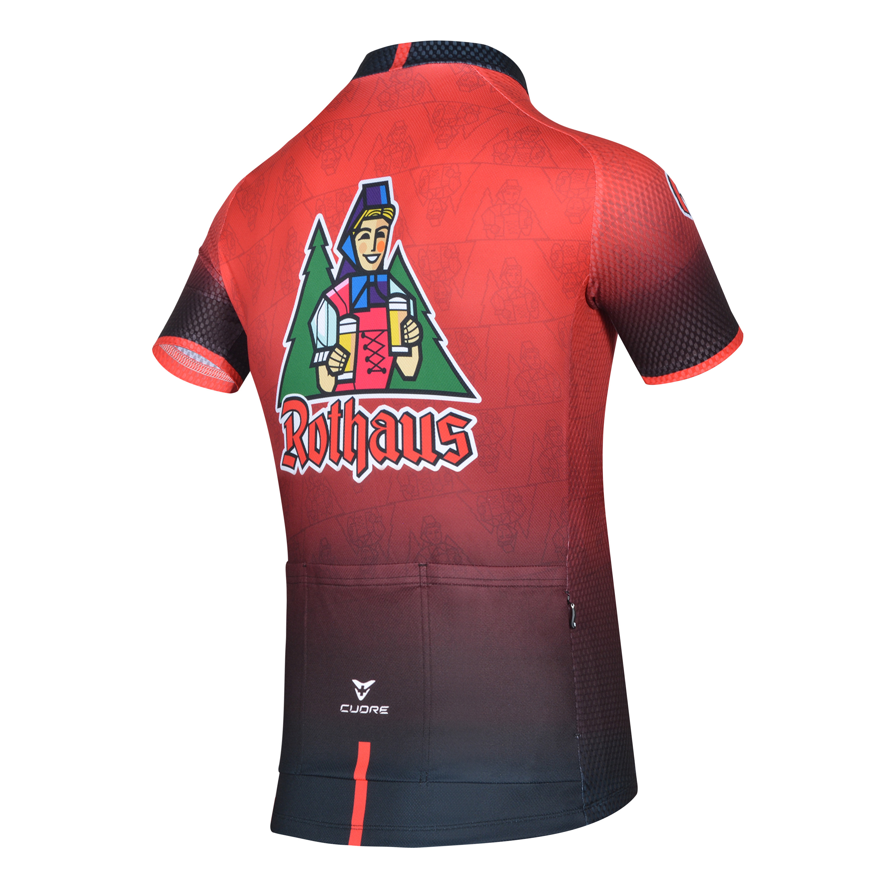Radtrikot kurzarm "Rothaus" - schwarz (Unisex)