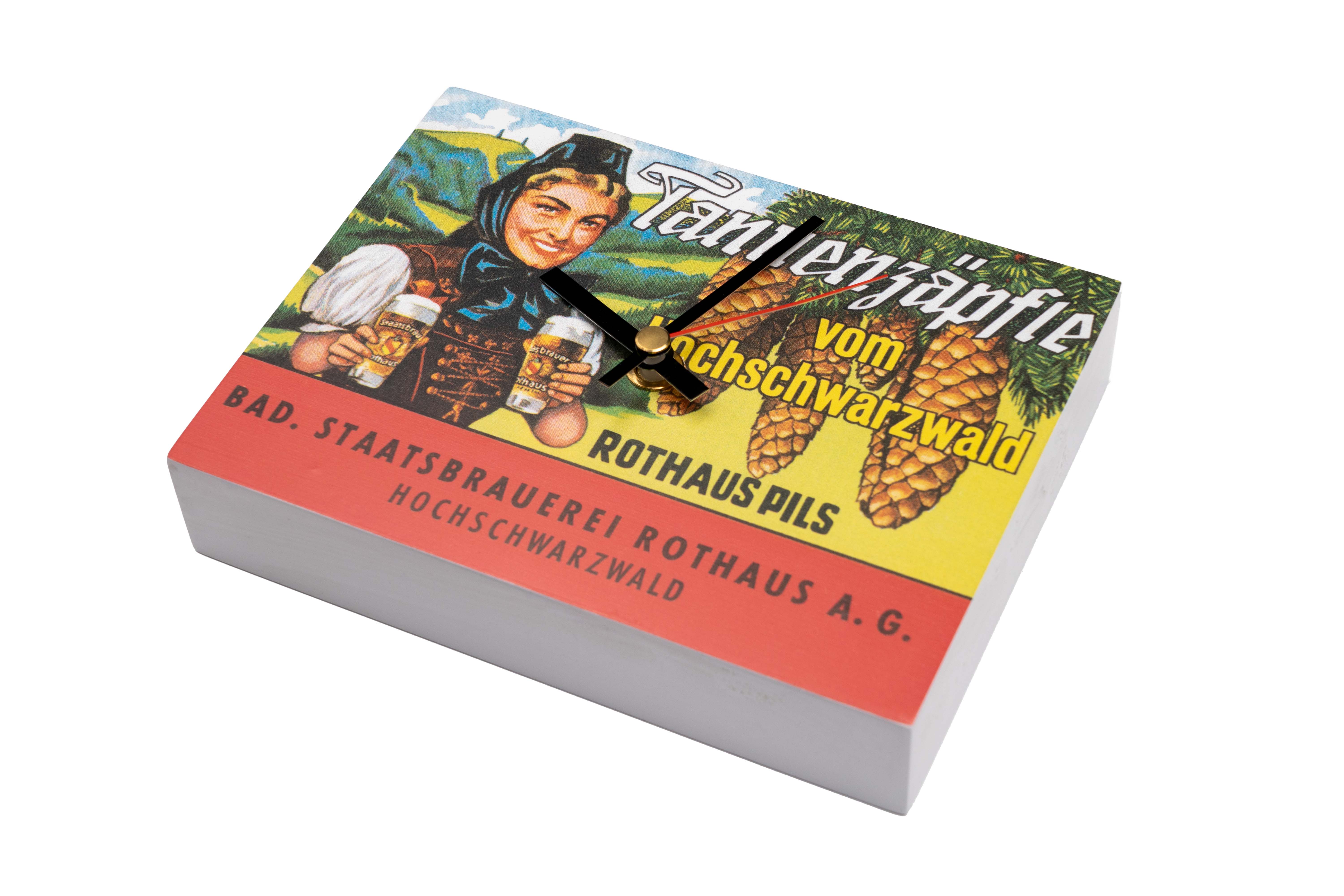Tischuhr "historisches Etikett"