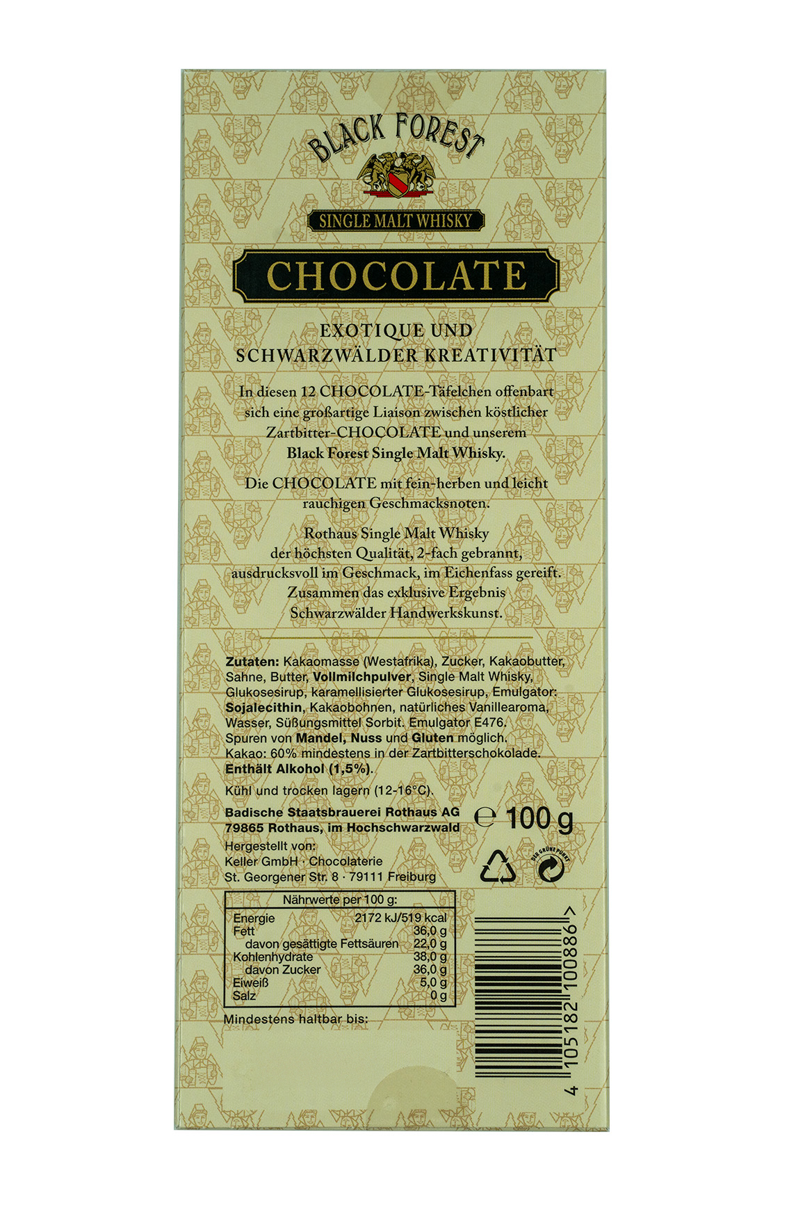 Whisky Chocolate 100g