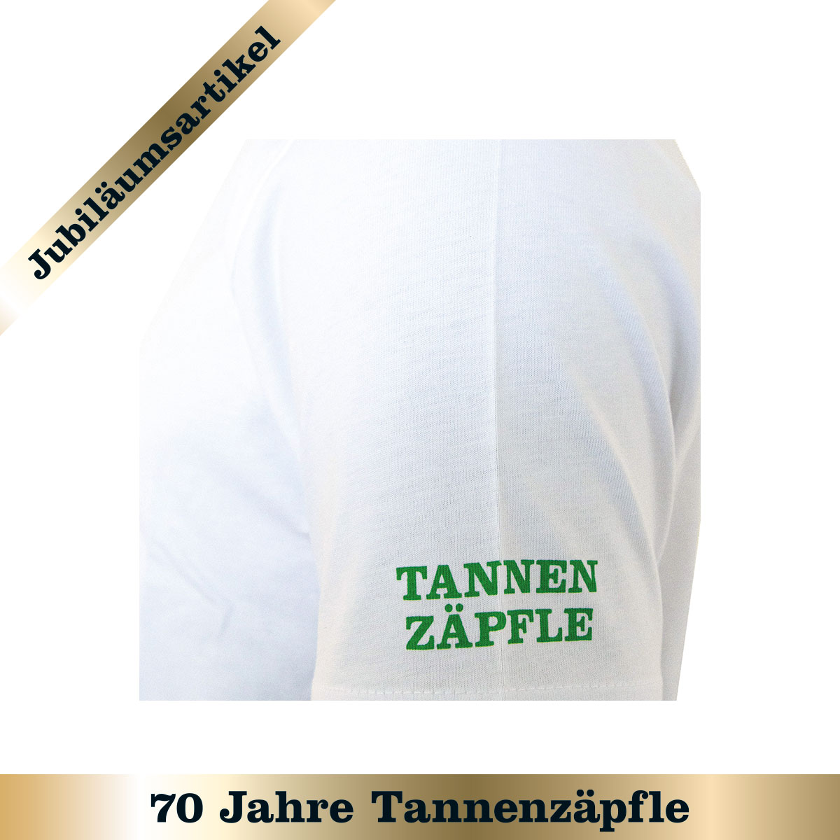 T-Shirt "Tannenzäpfle Flasche" - weiß