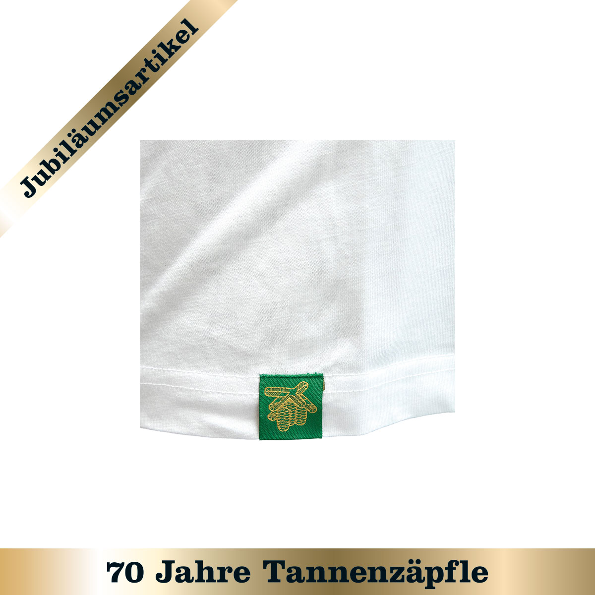 T-Shirt "Zapfen grün" - weiß