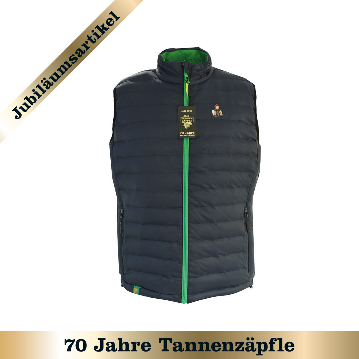 Wendesteppweste "1956/1972" - grün
