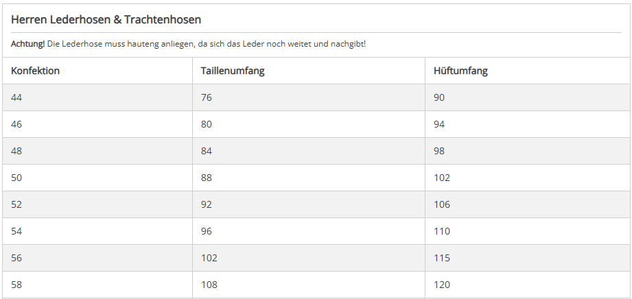 Lederhose Herren - kurz