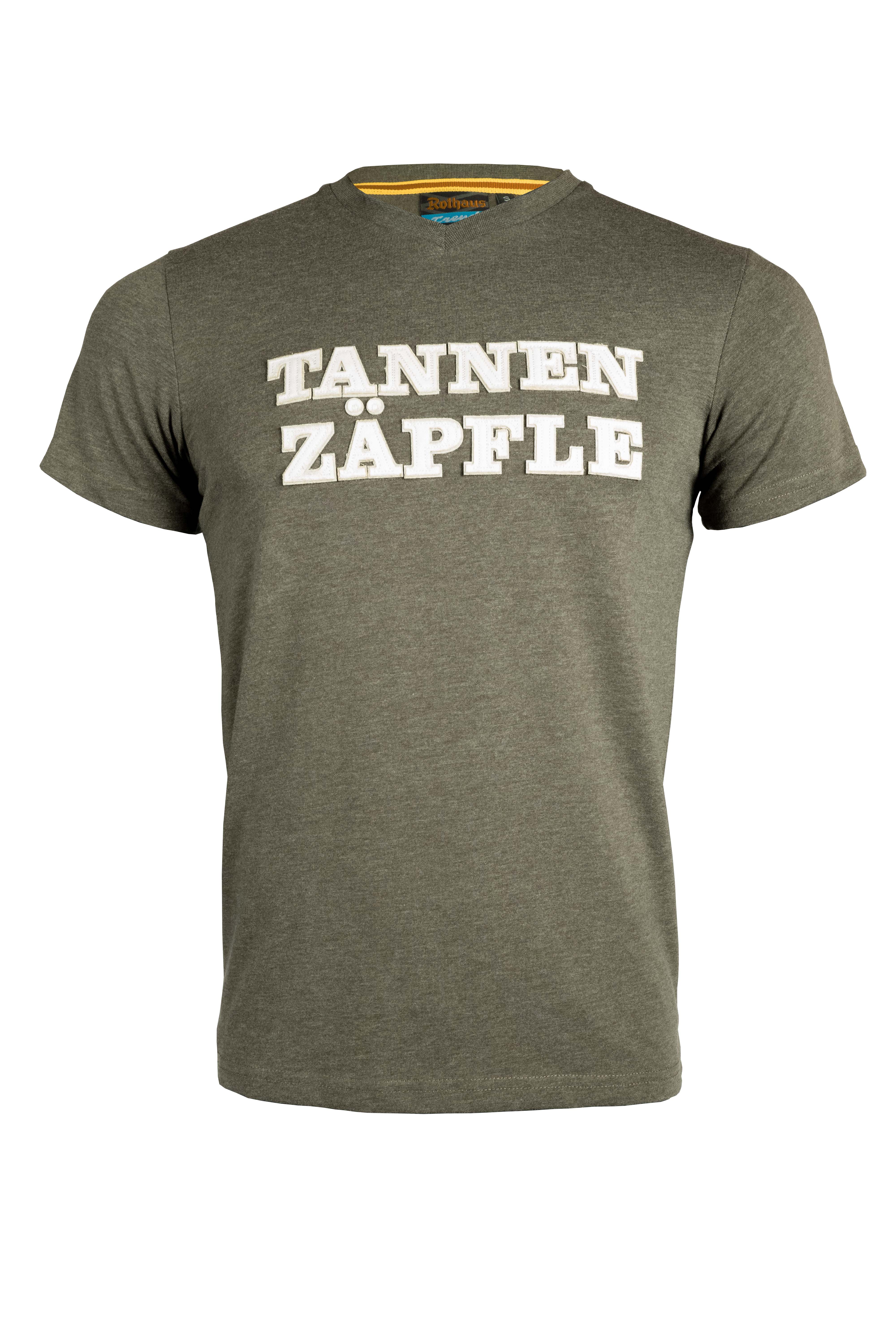 T-Shirt "Tannenzäpfle" - grün melange (Herren)