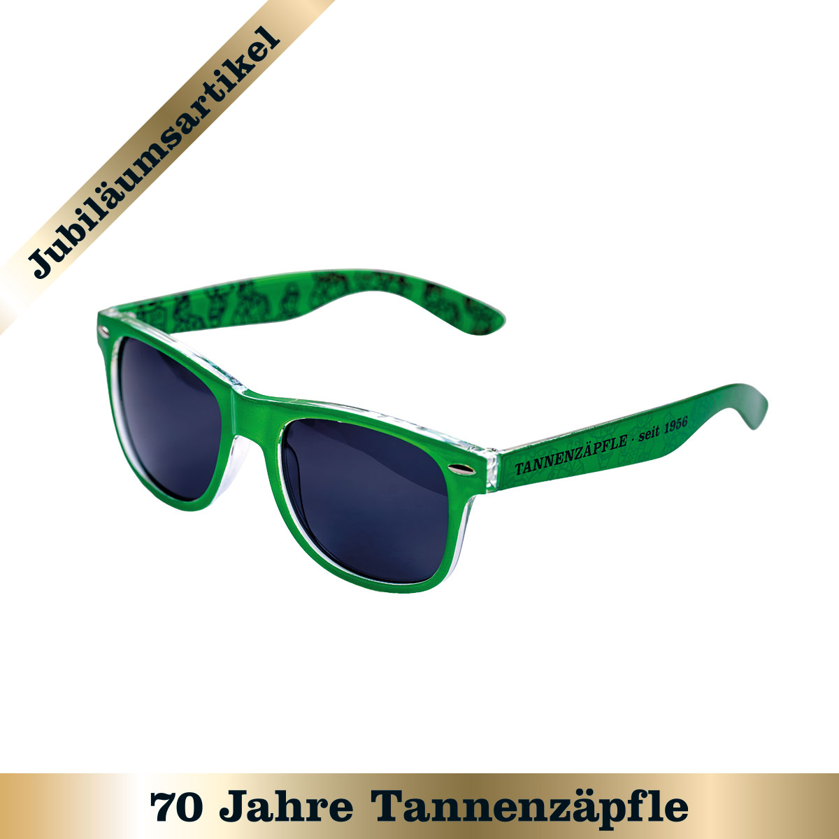 Sonnenbrille "Tannenzäpfle - seit 1956" - grün