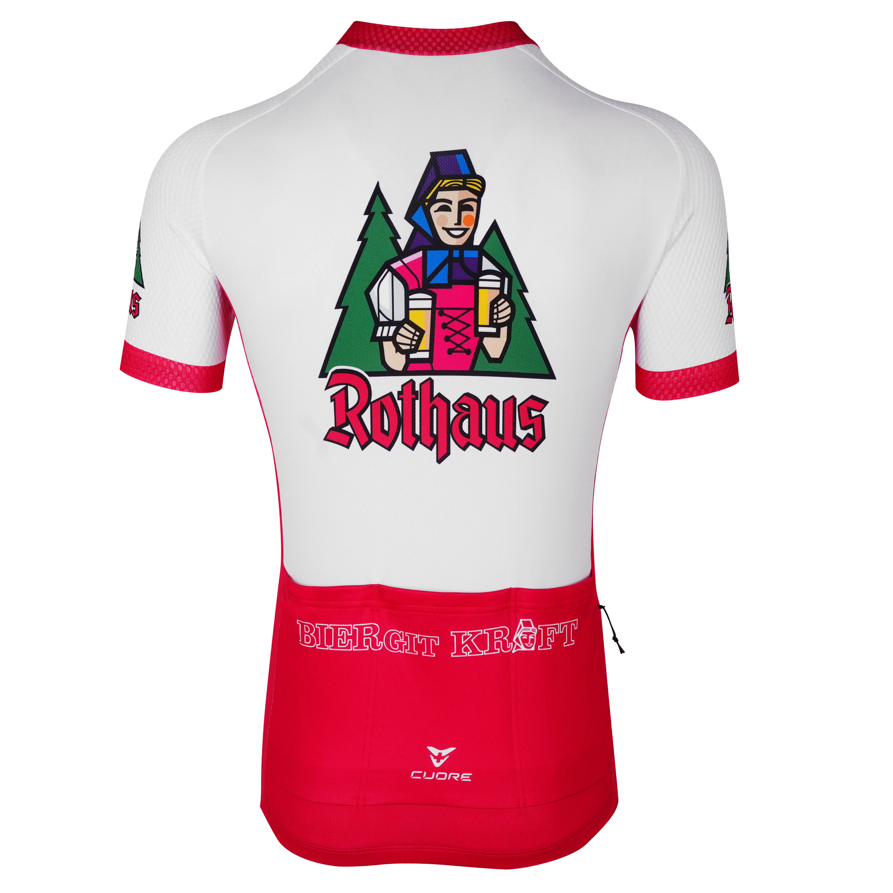 Radtrikot kurzarm "Rothaus" - weiß -