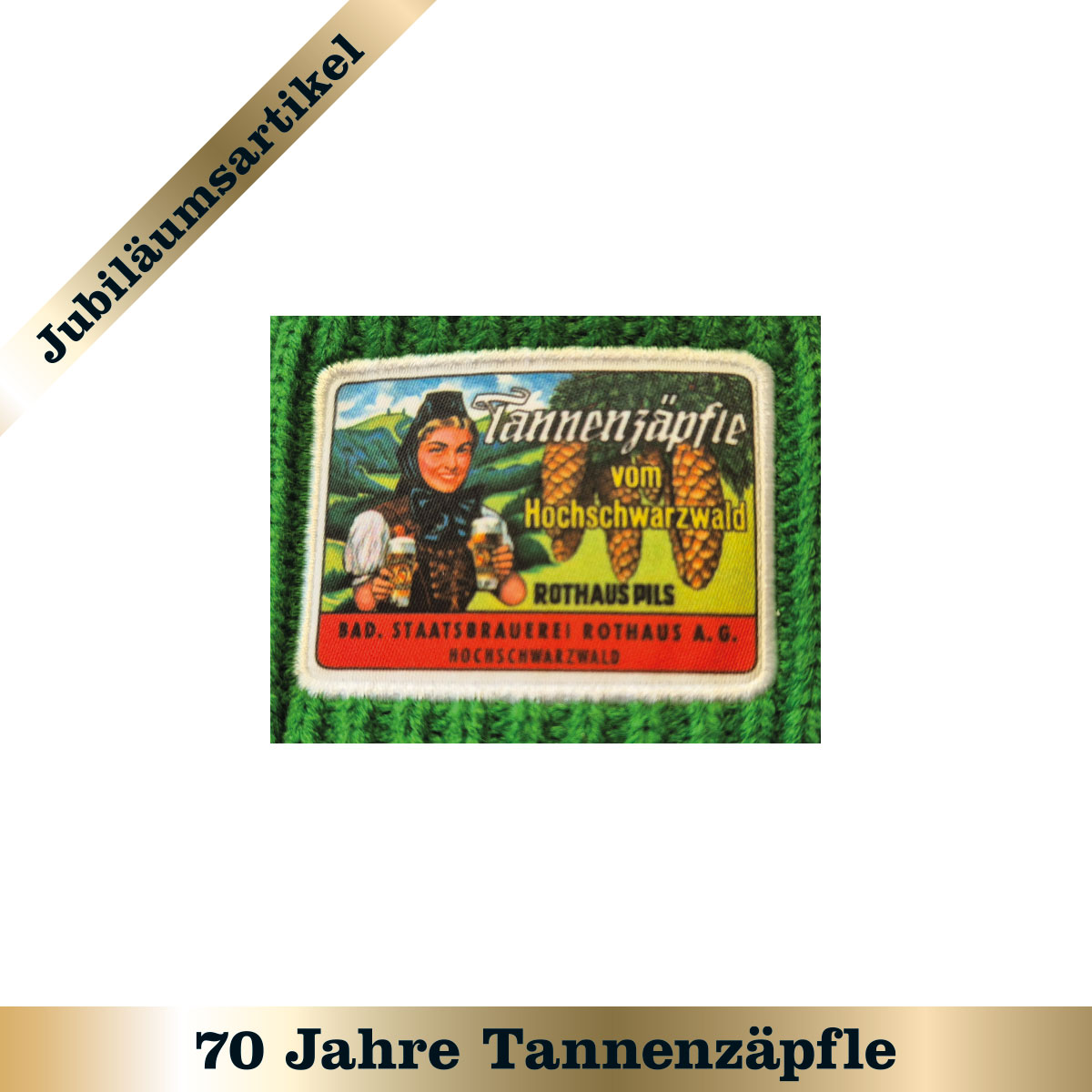 Strickbeanie "Tannenzäpfle" - grün