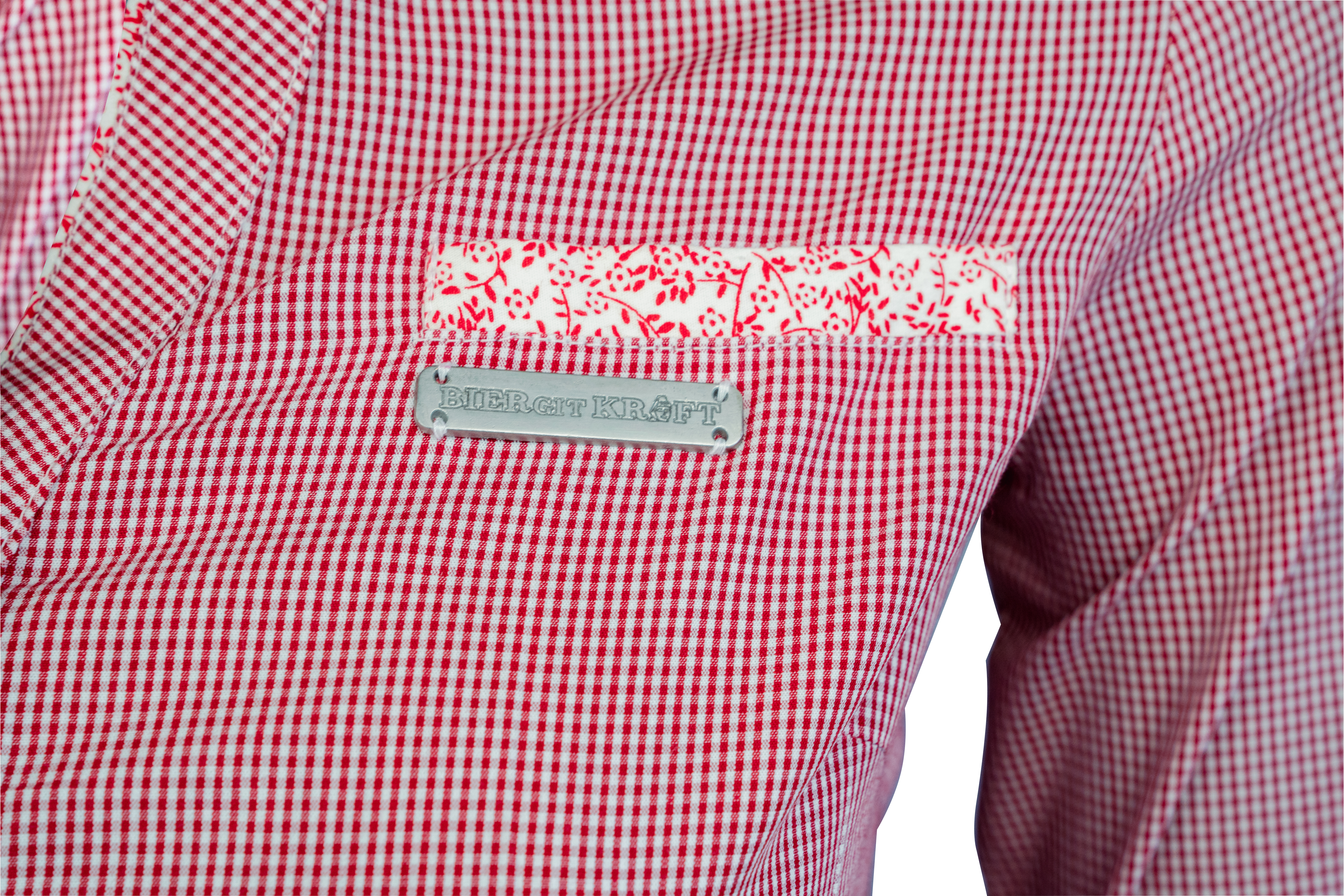 Trachtenbluse - rot kariert (Damen)