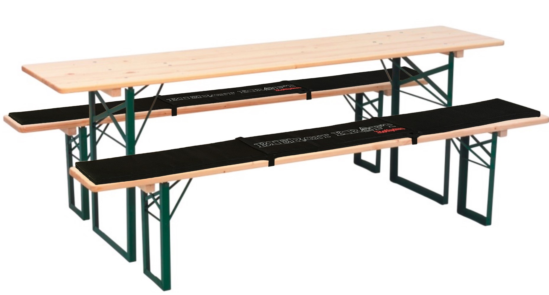 Bierbankauflage 2er Set schwarz