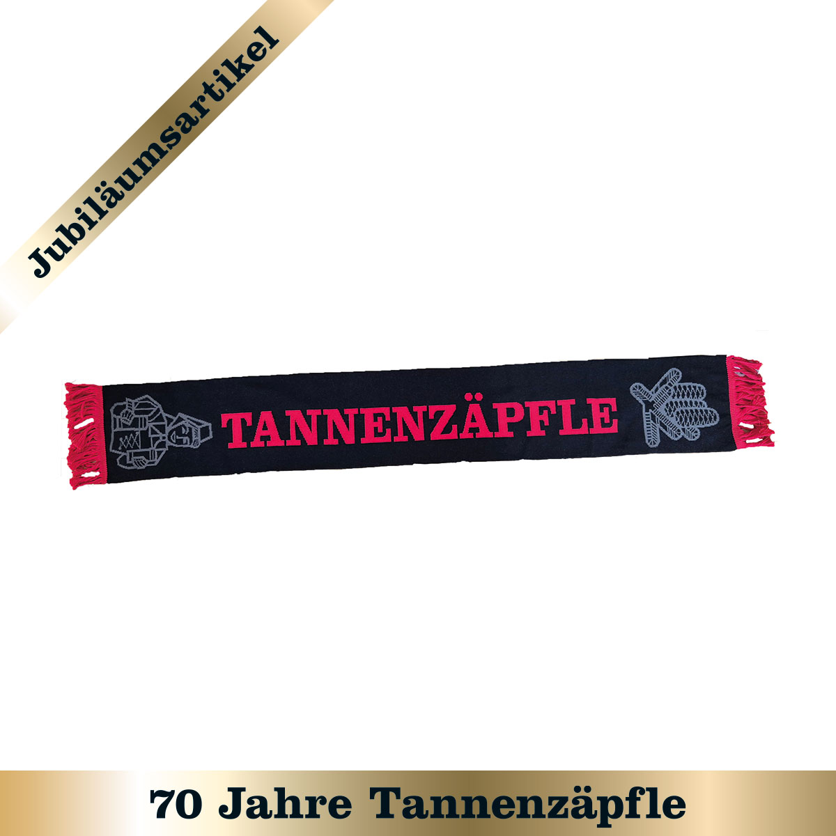 Fanschal "Zäpflefan/Tannenzäpfle" - schwarz