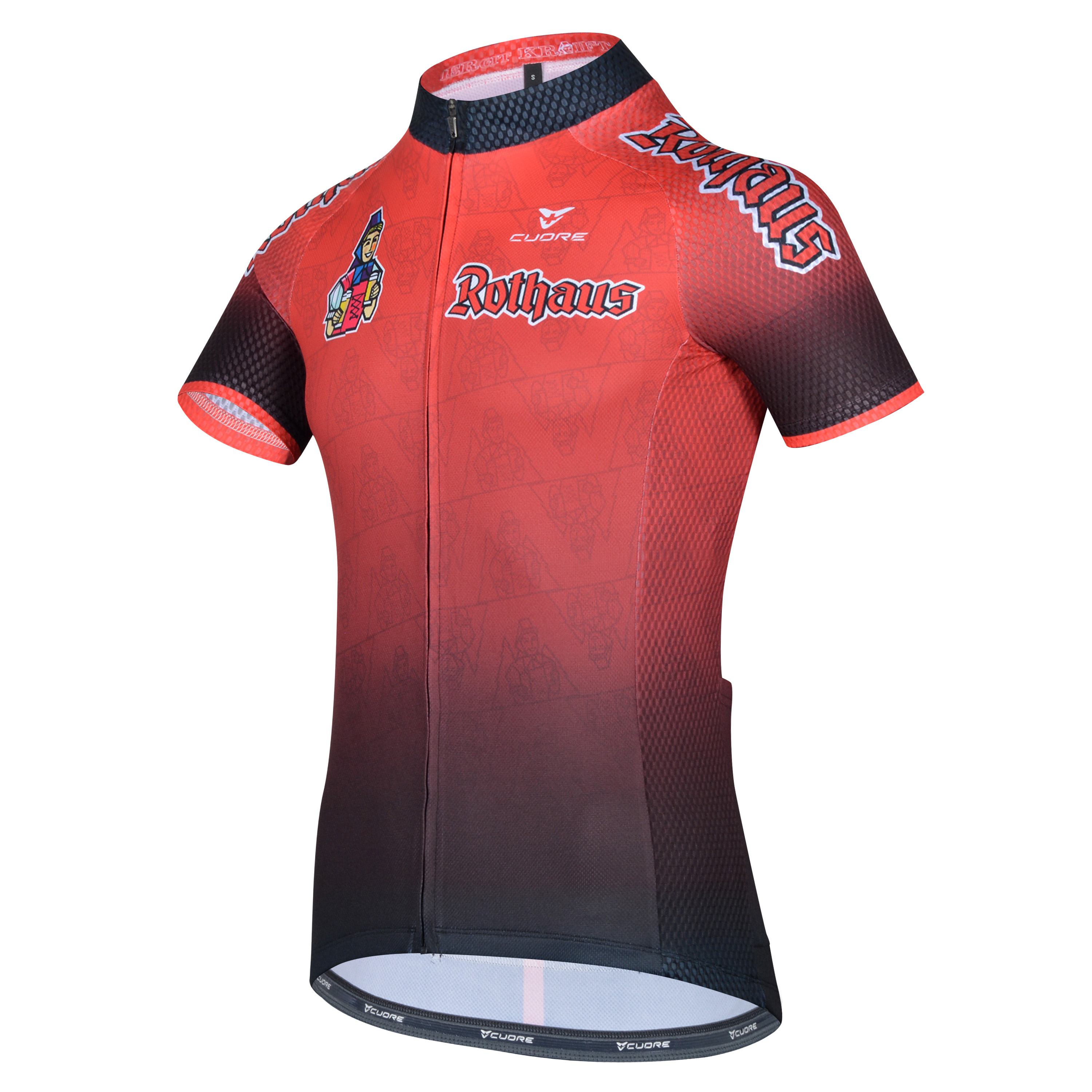 Radtrikot kurzarm "Rothaus" - schwarz (Unisex)