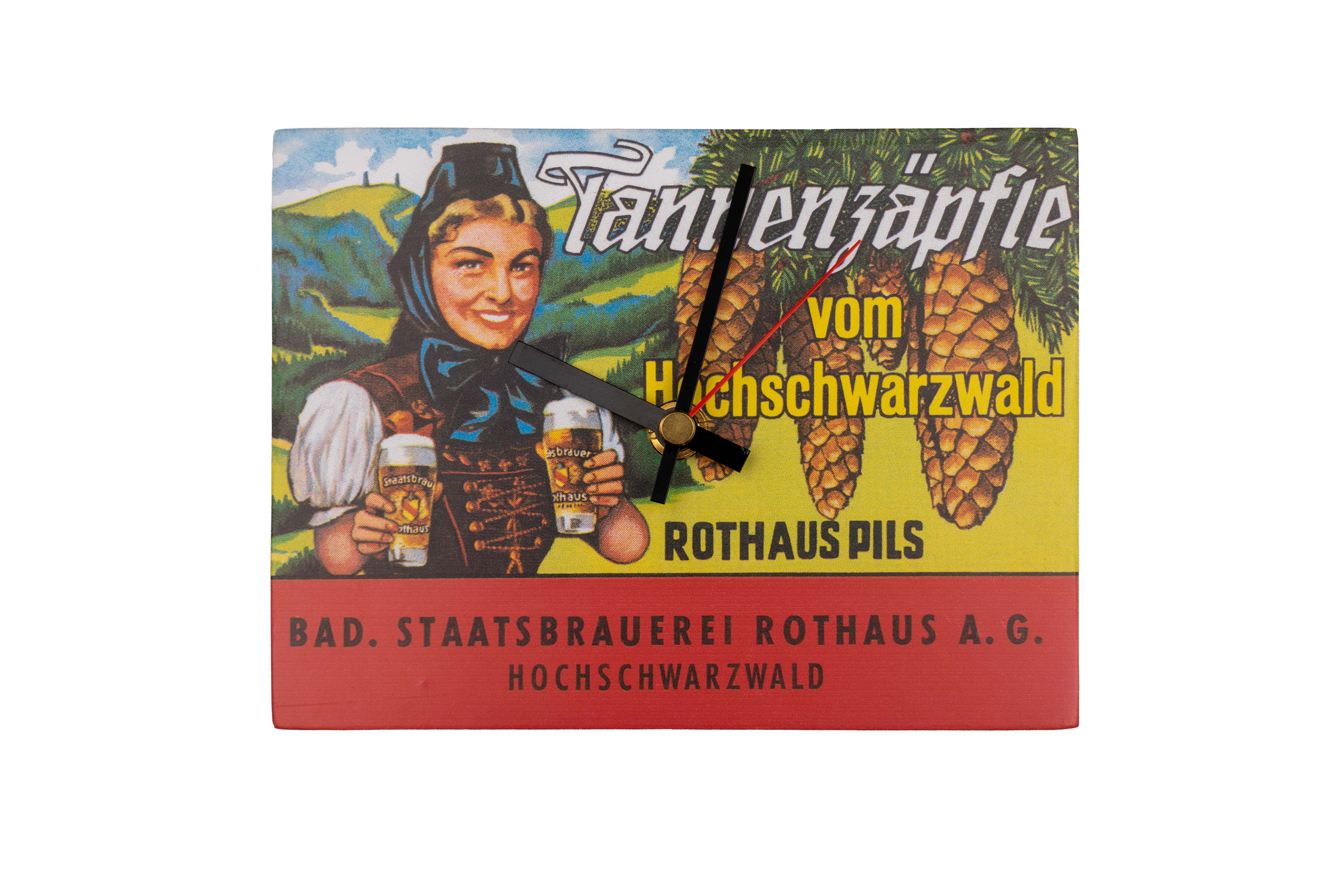 Tischuhr "historisches Etikett"