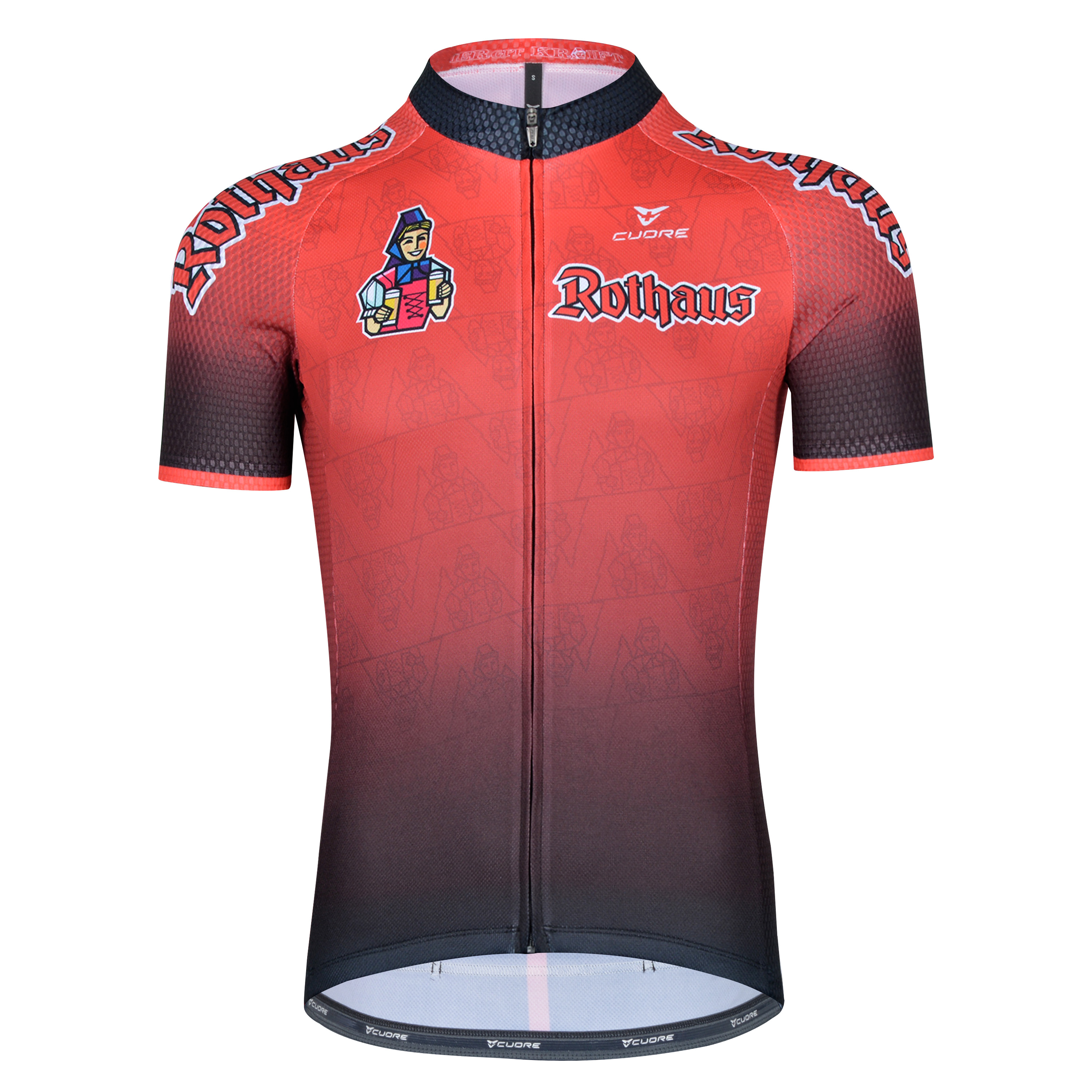 Radtrikot kurzarm "Rothaus" - schwarz (Unisex)